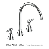Fusion Lever Hob Spa Set - 1/4 Turn Ceramic Gold