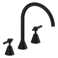 Fusion Lever Hob Spa Set - 1/4 Turn Ceramic Matt Black