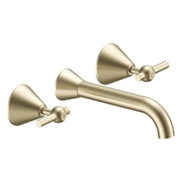 Fusion Lever Wall Spa Set - 1/4 Turn Ceramic Brushed Gold