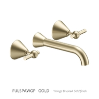 Fusion Lever Wall Spa Set - 1/4 Turn Ceramic Gold
