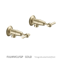 Fusion Lever Washing Machine Cocks - Pair - 1/4 Turn Ceramic Gold