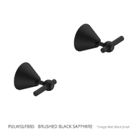 Fusion Lever Wall Top Assembly - 1/4 Turn Ceramic Brushed Black Sapphire (Lf)