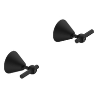 Fusion Lever Wall Top Assembly - 1/4 Turn Ceramic Matt Black (Lf)