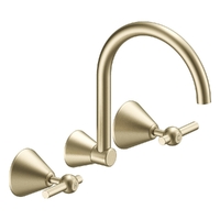 Fusion Lever Wall Sink/Laundry Set - 4 Star - 1/4 Turn Ceramic Brushed Gold (Lf)