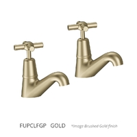 Fusion Cross Pillar Cocks - 4 Star - Pair - Jumper Valve Gold (Lf)