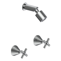 Fusion Cross Shower Set - Sileno Shower - 3 Star - Jumper Valve Chrome