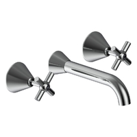 Fusion Cross Wall Spa Set - Jumper Valve Chrome