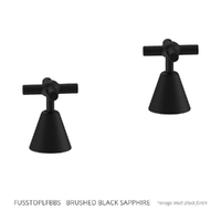 Fusion Cross Sink Top Assemblies - Jumper Valve - Brushed Black Sapphire (Lf)
