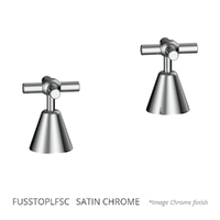 Fusion Cross Sink Top Assemblies - Jumper Valve - Satin Chrome (Lf)