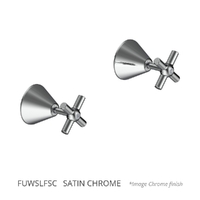 Fusion Cross Wall Top Assembly - Jumper Valve Satin Chrome (Lf)