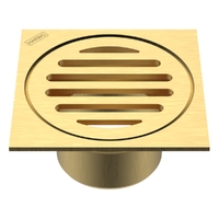 50 X 80 Cup Pattern Floor Waste Square Top Brushed Gold
