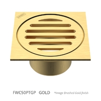 50 X 80 Cup Pattern Floor Waste Square Top Gold