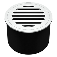 100Mm Leak Control Floor Waste Round Top Chrome