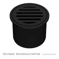 80Mm Leak Control Floor Waste Round Top Brushed Black Sapphire