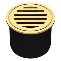 80Mm Leak Control Floor Waste Round Top Brushed Gold