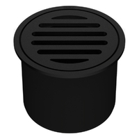 80Mm Leak Control Floor Waste Round Top Matt Black