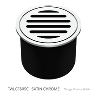 80Mm Leak Control Floor Waste Round Top Satin Chrome