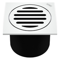 80Mm Leak Control Floor Waste Square Top Chrome