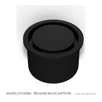 Halo Leak Control Floor Waste 100Mm Round Top Brushed Black Sapphire