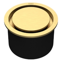 Halo Leak Control Floor Waste 100Mm Round Top Brushed Gold