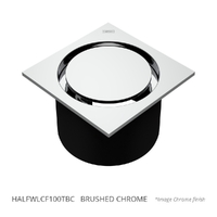 Halo Leak Control Floor Waste 100Mm Square Top Brushed Chrome