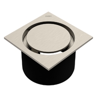Halo Leak Control Floor Waste 100Mm Square Top Brushed Nickel