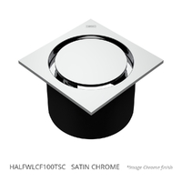 Halo Leak Control Floor Waste 100Mm Square Top Satin Chrome