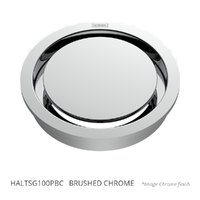 Halo Floor Waste 100Mm Round Top Brushed Chrome