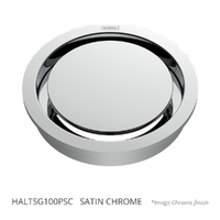 Halo Floor Waste 100Mm Round Top Satin Chrome