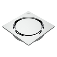 Halo Floor Waste 100Mm Square Top Chrome