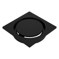 Halo Floor Waste 100Mm Square Top Matt Black