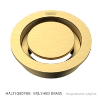 Halo Floor Waste 80Mm Round Top Brushed Brass