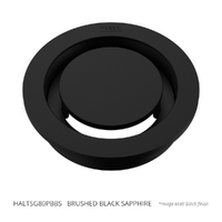 Halo Floor Waste 80Mm Round Top Brushed Black Sapphire