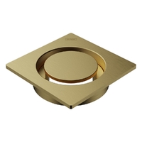 Halo Floor Waste 80Mm Square Top Brushed Gold