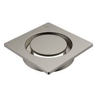 Halo Floor Waste 80Mm Square Top Brushed Nickel