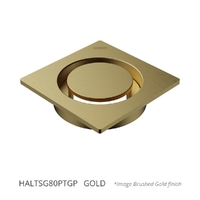 Halo Floor Waste 80Mm Square Top Gold