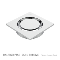 Halo Floor Waste 80Mm Square Top Satin Chrome