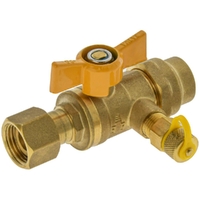 Swivel Nut Ball Valve Gas FI 15MM FL20MM With Test Point