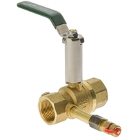 Watermarked Ball Valve HVAC with Extended Handle And Extended Test Point FI X FI 20MM
