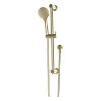 Evolve 3 Function Hand Shower On Brass Rail - Adj Centres - 3 Star - Brushed Gold