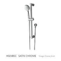 Evolve 3 Function Hand Shower On Brass Rail - Adj Centres - 3 Star - Satin Chrome