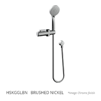 Grip And Glide 3 Function Hand Shower Slider Kit - Left Hand - 3 Star - Brushed Nickel