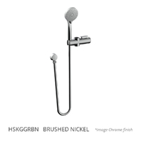 Grip And Glide 3 Function Hand Shower Slider Kit - Right Hand - 3 Star - Brushed Nickel