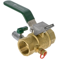 Watermarked Ball Valve HVAC With Mini Ball Valve And Test Point FI X FI 32MM