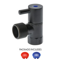 Washing Machine Stop With Ceramic Disc Lever Handle Matte Bl