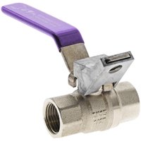20FI Lever Handle Lockable Ball Valve Lilac