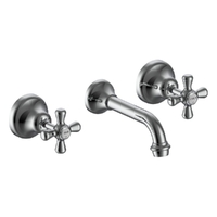 Merino Cross Bath Set - Jumper Valve Chrome
