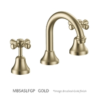 Merino Cross Basin Set - Swivel Spout - 4 Star - Jumper Valve Gold (Lf)