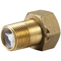 Meter Coupling Brass 25FI X 20MI BSP With Check Valve Lead Free