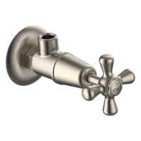 Merino Cross Cistern Cock - Jumper Valve Brushed Nickel